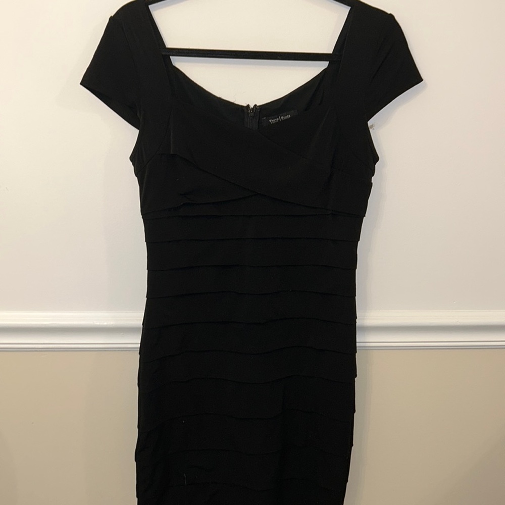 Black sexy super stretchy mini dress WHBM